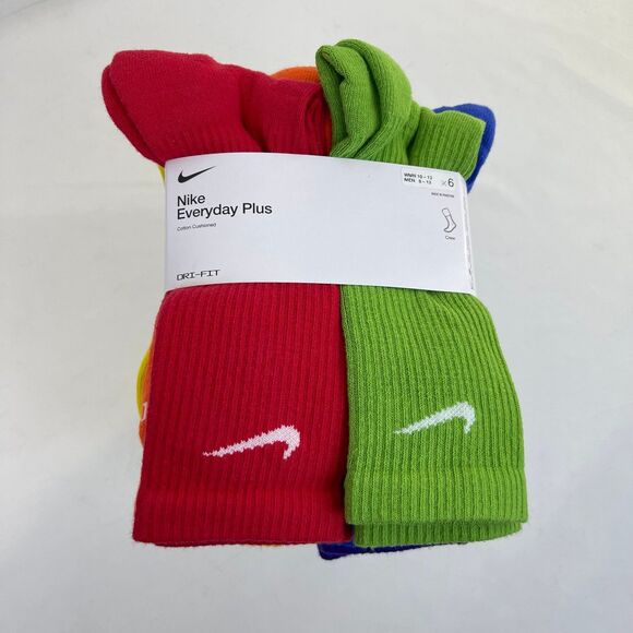 Nike Mens Everyday Performance Training PLUS Crew Socks 6 Pairs DRI-FIT SZ 8-12 - Picture 2 of 11